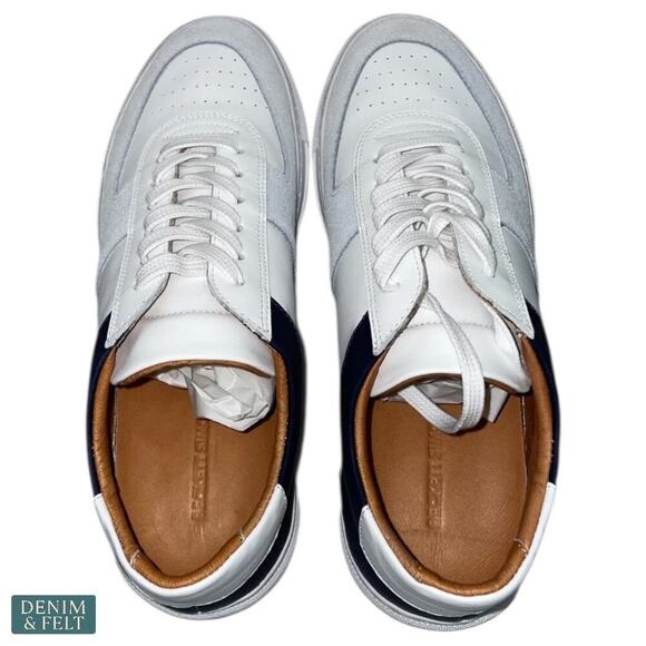 Beckett Simonon Garcia Men’s Sneakers White Grey Blue Leather Suede Size 8 NEW - Picture 10 of 15